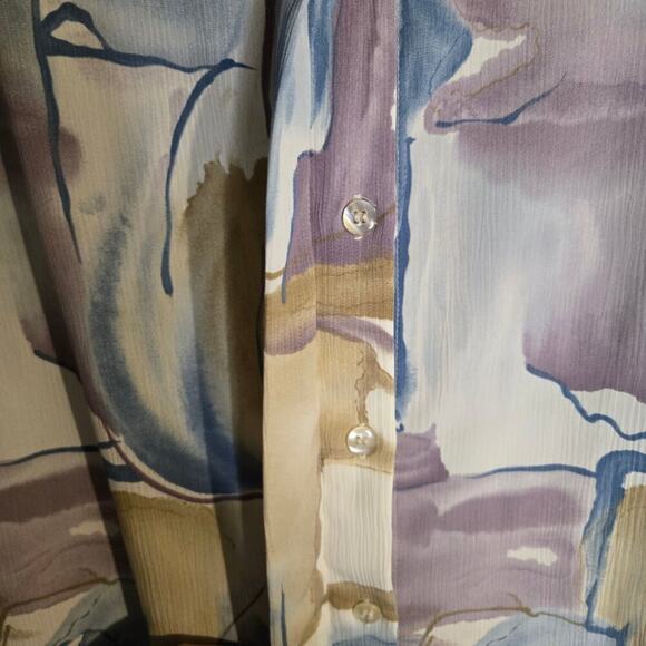 Alfred Dunner Watercolor Button-Down Shirt Size 18W 0289 - Picture 4 of 9